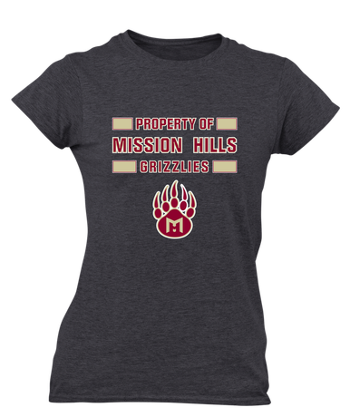 Mission Hills Grizzlies Property Of Women's Premium SS T-Shirt