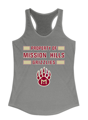 Mission Hills Grizzlies Property Of Women's Tank Top