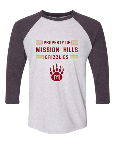 Mission Hills Grizzlies Property Of Men's Baseball T-Shirt