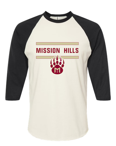 Mission Hills Grizzlies Mascot #4 Women's Baseball T-Shirt