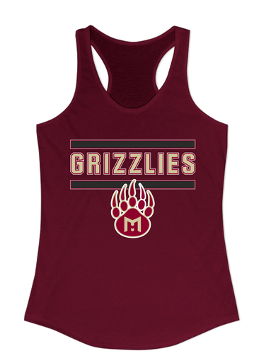 Mission Hills Grizzlies Mascot #5 Women's Tank Top