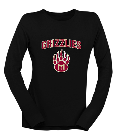 Mission Hills Grizzlies Mascot #6 Women's Premium LS T-Shirt
