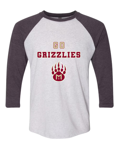 Mission Hills Grizzlies Go Team Men's Baseball T-Shirt
