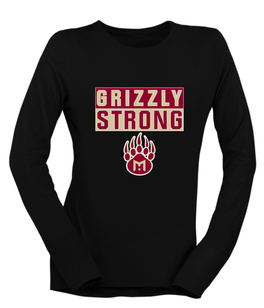 Mission Hills Grizzlies Strong #1 Women's LS T-Shirt