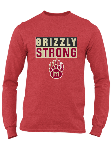 Mission Hills Grizzlies Strong #1 Men's LS T-Shirt