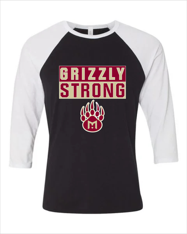 Mission Hills Grizzlies Strong #1 Women's Baseball T-Shirt