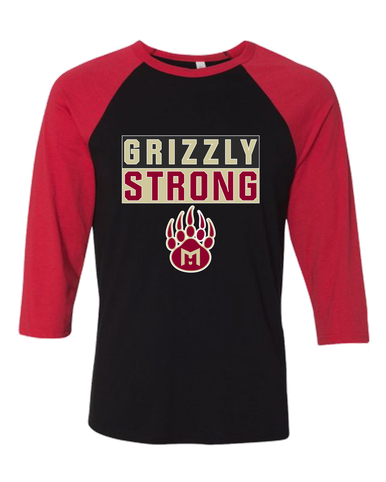 Mission Hills Grizzlies Strong #1 Men's Baseball T-Shirt