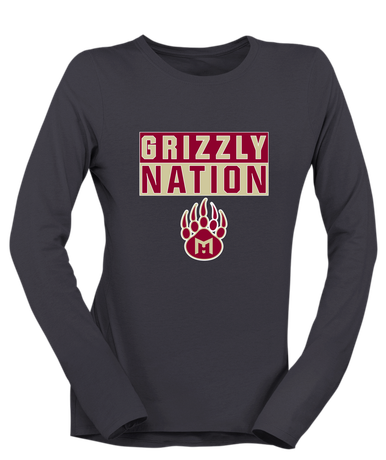 Mission Hills Grizzlies Nation #1 Women's LS T-Shirt