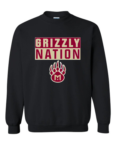 Mission Hills Grizzlies Nation #1 Men's Sweatshirt