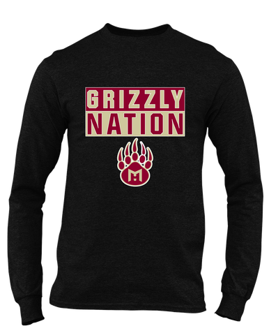 Mission Hills Grizzlies Nation #1 Men's Premium LS T-Shirt
