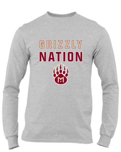Mission Hills Grizzlies Nation #2 Men's LS T-Shirt