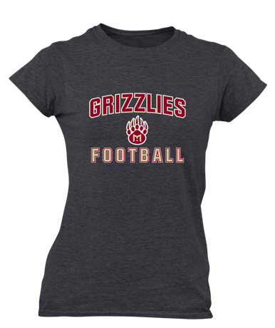 Mission Hills Grizzlies Football #1 Women's Premium SS T-Shirt