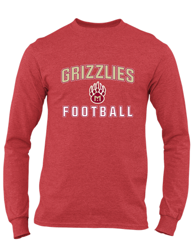 Mission Hills Grizzlies Football #1 Men's Premium LS T-Shirt