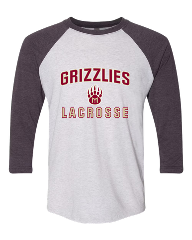 Mission Hills Grizzlies Lacrosse Men's Baseball T-Shirt