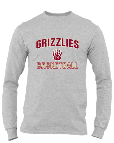 Mission Hills Grizzlies Basketball #1 Men's LS T-Shirt