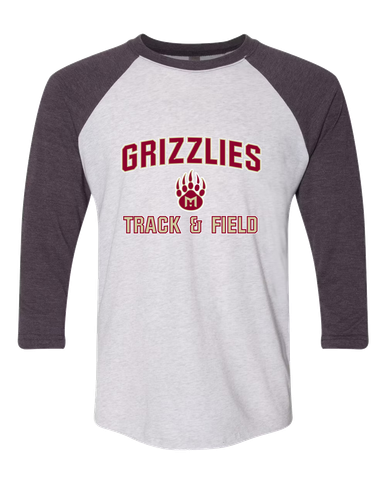 Mission Hills Grizzlies Track & Field Men's Baseball T-Shirt