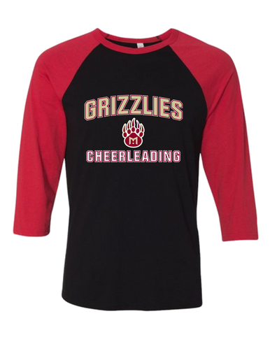 Mission Hills Grizzlies Cheerleading Women's Baseball T-Shirt