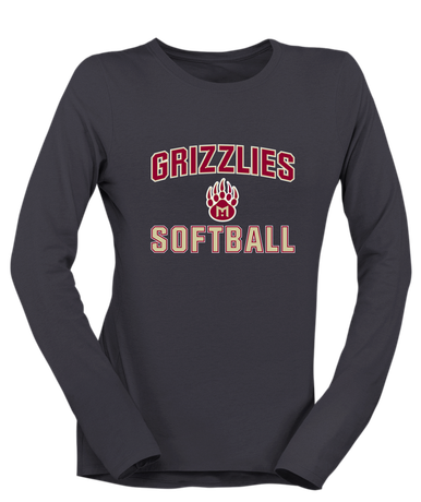 Mission Hills Grizzlies Softball #1 Women's LS T-Shirt