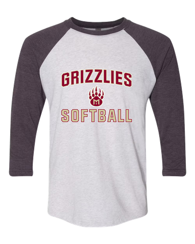 Mission Hills Grizzlies Softball #1 Women's Baseball T-Shirt