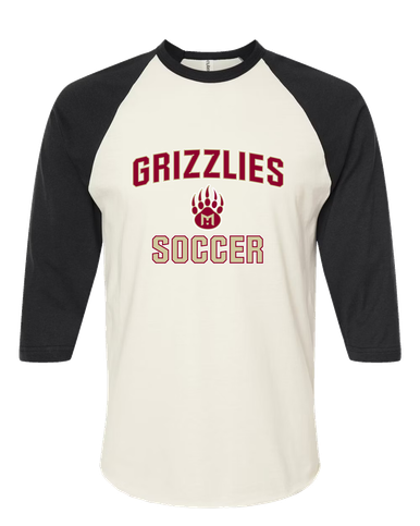 Mission Hills Grizzlies Soccer #1 Men's Baseball T-Shirt