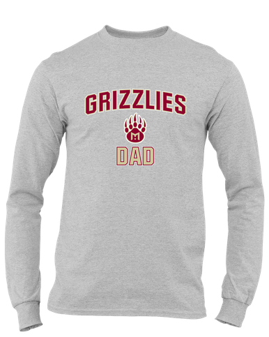 Mission Hills Grizzlies Dad Men's LS T-Shirt