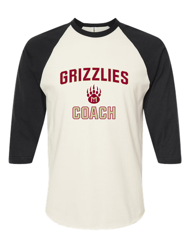 Mission Hills Grizzlies Coach Women's Baseball T-Shirt