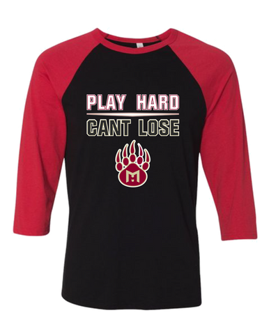 Mission Hills Grizzlies Play Hard, Can't Lose Men's Baseball T-Shirt