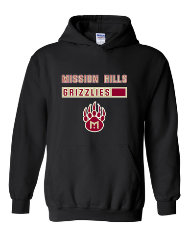 Mission Hills Grizzlies Mascot #7 Men's Hoodie