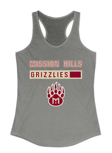 Mission Hills Grizzlies Mascot #7 Women's Tank Top