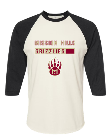 Mission Hills Grizzlies Mascot #7 Men's Baseball T-Shirt