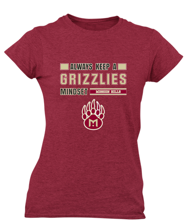 Mission Hills Grizzlies Mindset Women's SS T-Shirt