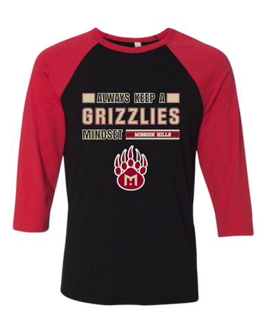 Mission Hills Grizzlies Mindset Men's Baseball T-Shirt