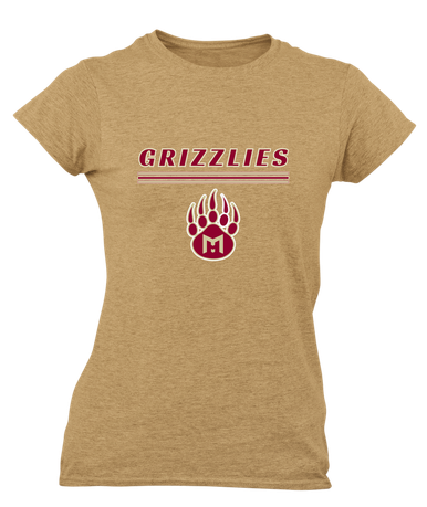Mission Hills Grizzlies Mascot #8 Women's Premium SS T-Shirt