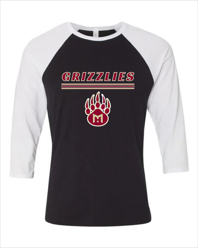 Mission Hills Grizzlies Mascot #8 Men's Baseball T-Shirt