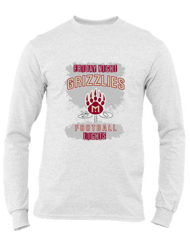 Mission Hills Grizzlies Football #6 Men's LS T-Shirt