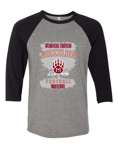 Mission Hills Grizzlies Football #6 Women's Baseball T-Shirt