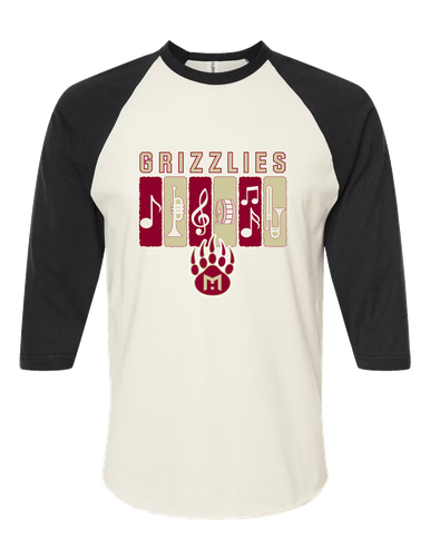 Mission Hills Grizzlies Band # 2 Men's Baseball T-Shirt