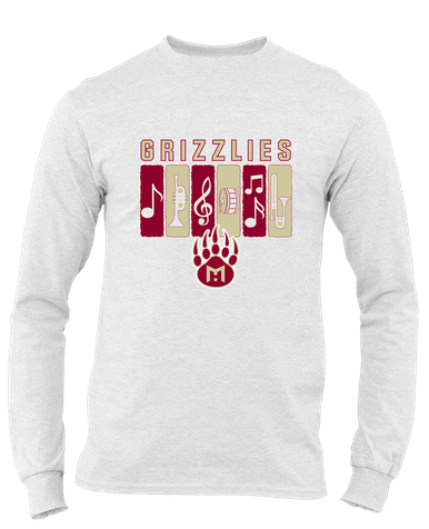 Mission Hills Grizzlies Band # 2 Men's Premium LS T-Shirt
