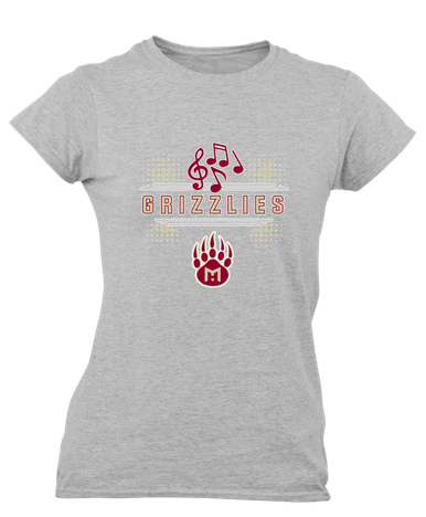 Mission Hills Grizzlies Band # 3 Women's SS T-Shirt