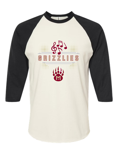 Mission Hills Grizzlies Band # 3 Women's Baseball T-Shirt