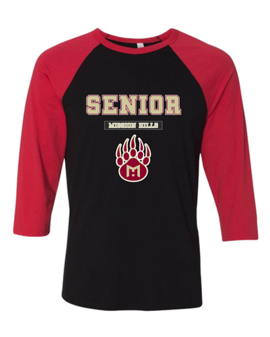 Mission Hills Grizzlies Senior #2 Women's Baseball T-Shirt