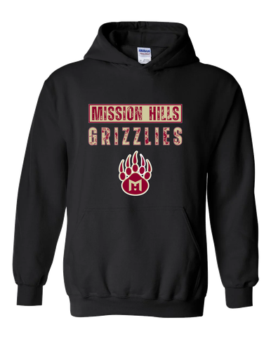 Mission Hills Grizzlies Mascot #9 Men's Hoodie
