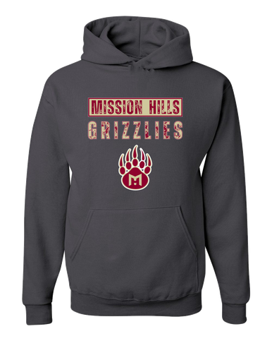 Mission Hills Grizzlies Mascot #9 Men's Premium Hoodie