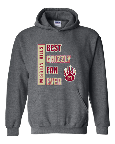 Mission Hills Grizzlies Best Grizzly Fan Men's Hoodie