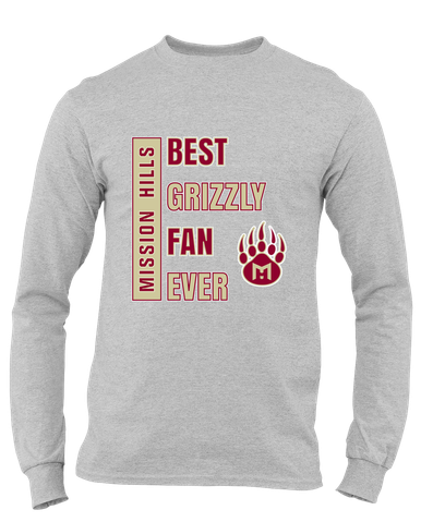 Mission Hills Grizzlies Best Grizzly Fan Men's Premium LS T-Shirt