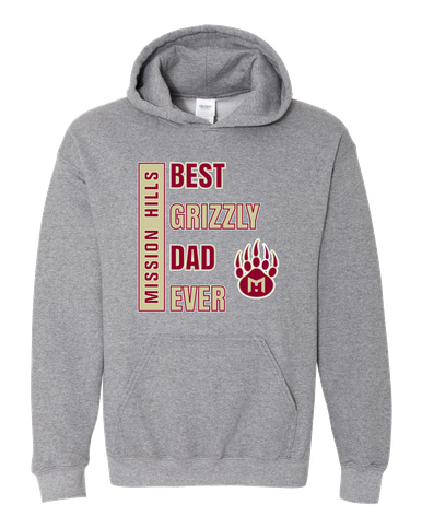 Mission Hills Grizzlies Best Grizzly Dad Men's Hoodie