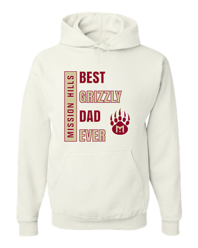 Mission Hills Grizzlies Best Grizzly Dad Men's Premium Hoodie