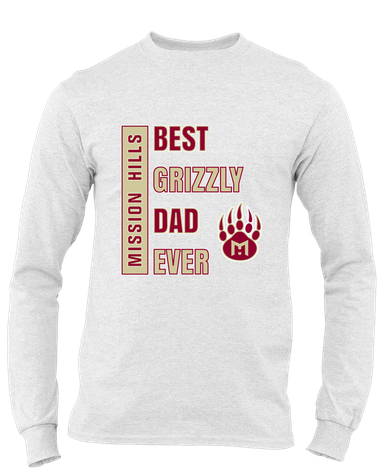 Mission Hills Grizzlies Best Grizzly Dad Men's Premium LS T-Shirt
