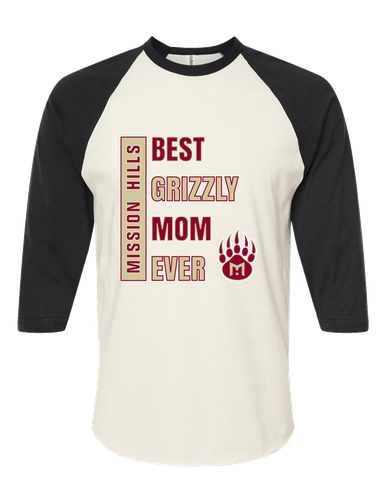 Mission Hills Grizzlies Best Grizzly Mom Women's Baseball T-Shirt