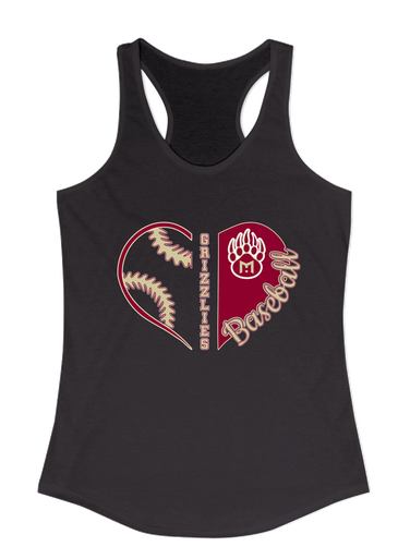 Mission Hills Grizzlies Heart Baseball Women's Tank Top
